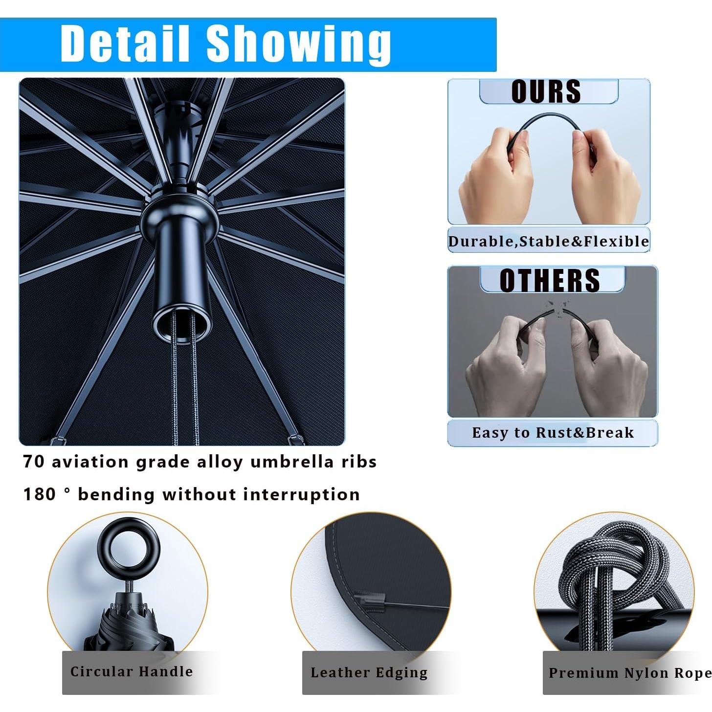 Sombra Solar para Parabrisas JDDRY 140x74cm Universal