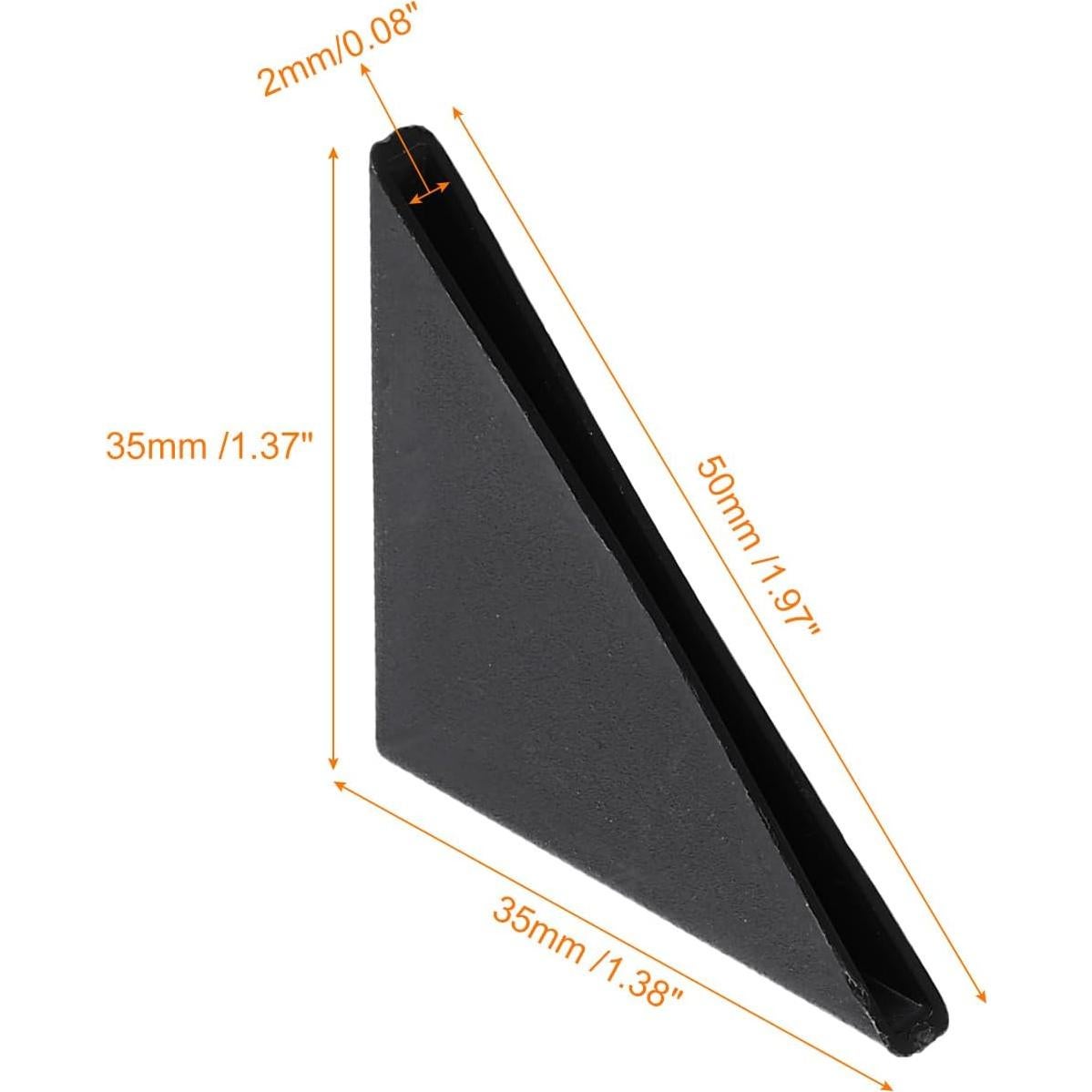 Protectores de Esquinas de Plástico uxcell 20 Pcs 2x50mm Negro