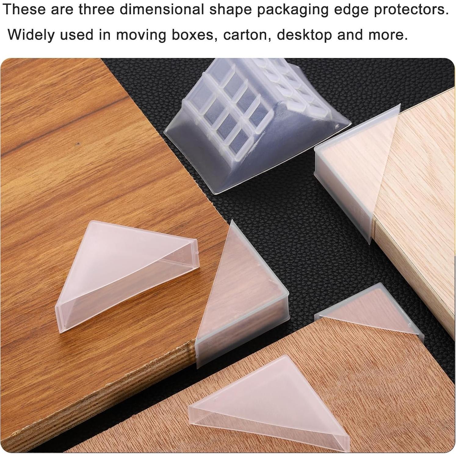 Protectores de Esquinas de Plástico uxcell 20 Pcs 2x50mm Negro