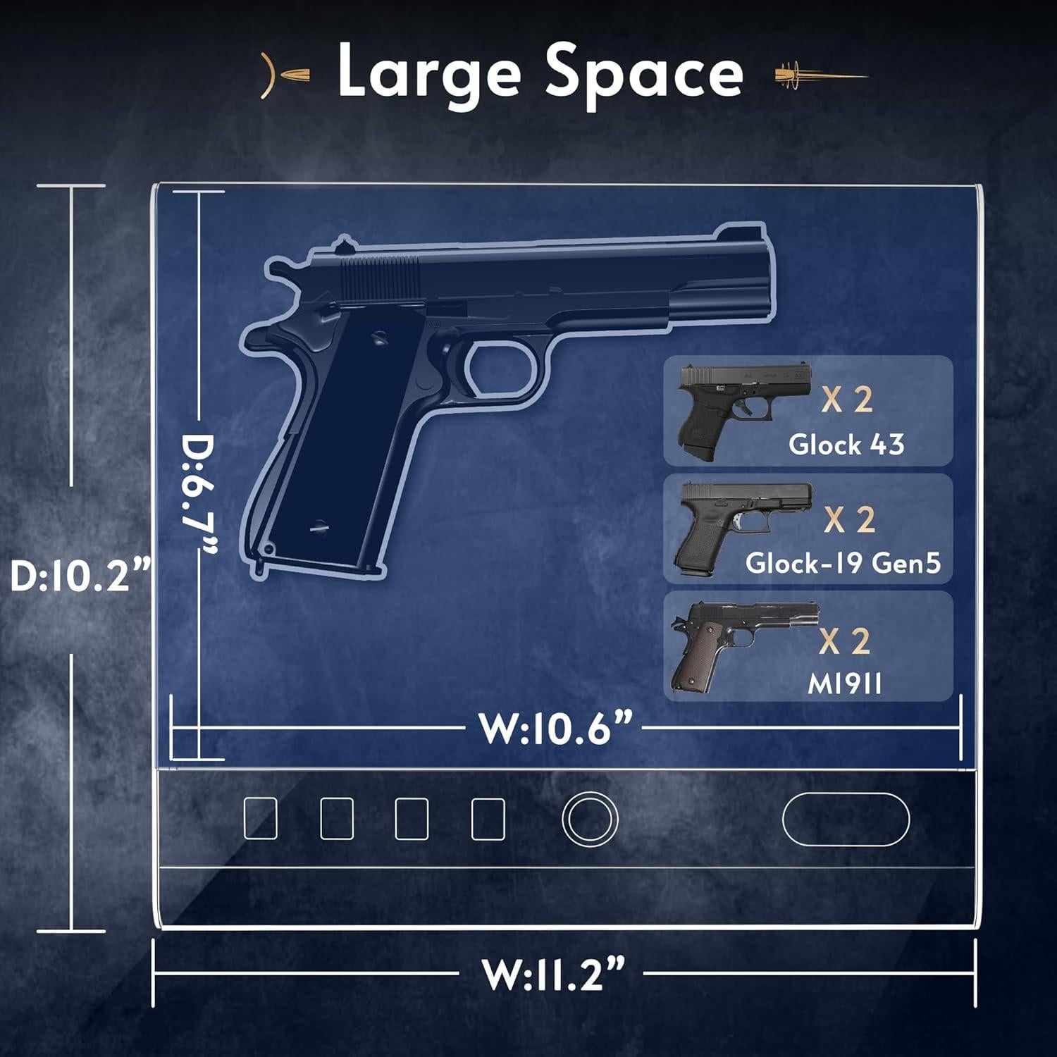 Caja Fuerte Biométrica BE-TECH para Pistolas 3L Acceso Rápido