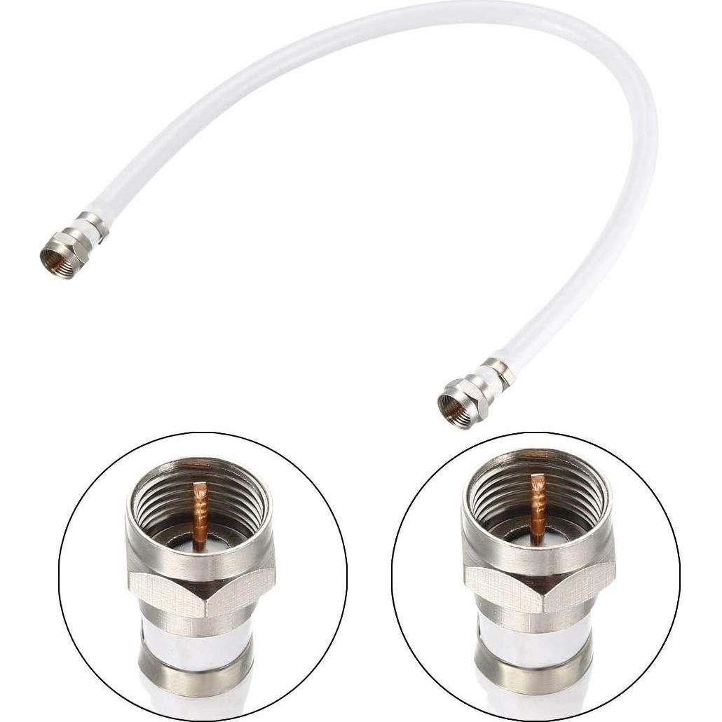 Cable Coaxial RG6 uxcell Macho a Macho 30.48 cm 75 Ohm