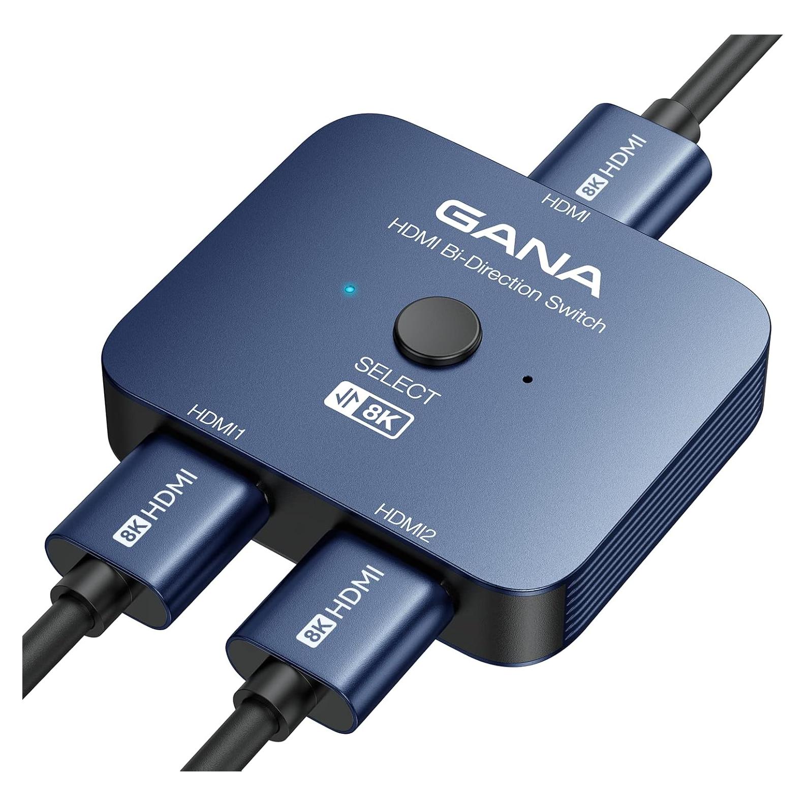 Interruptor HDMI 2.1 GANA Bi-Direccional 4K 8K 48Gbps