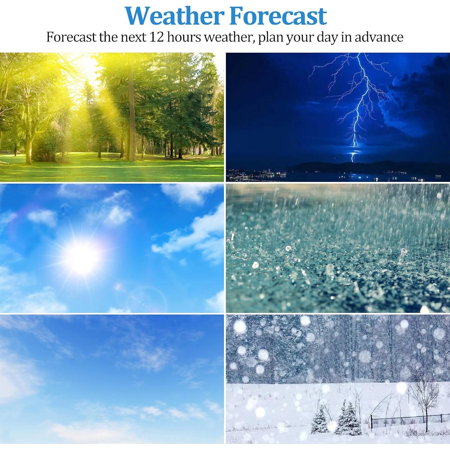 Estación Meteorológica Inalámbrica Kalawen con Reloj Atómico