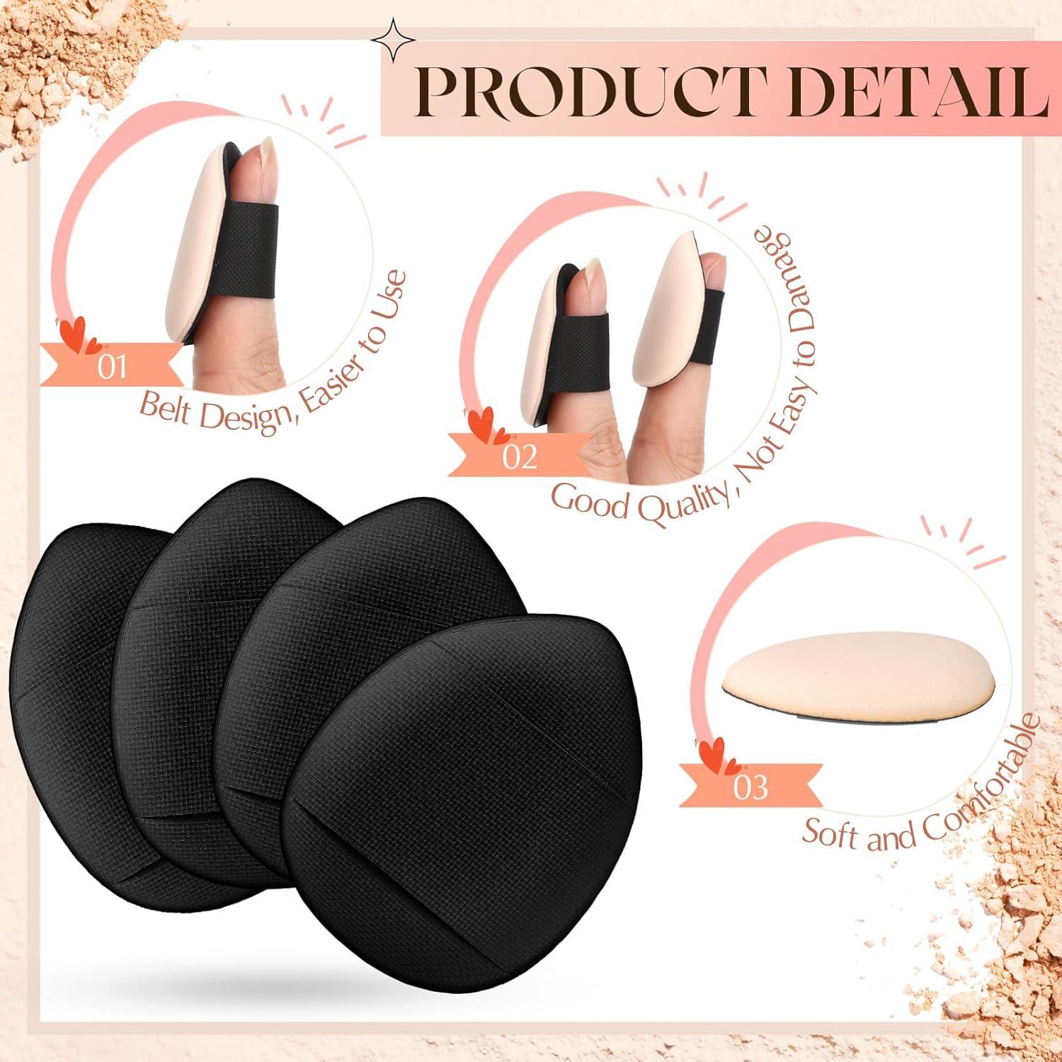72 Esponjas de Maquillaje Mini Gerrii - Puff de Polvo Negro