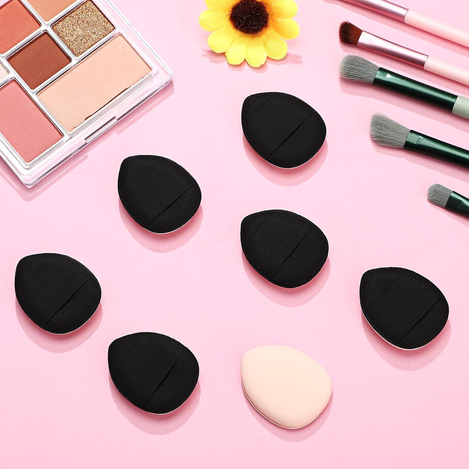 72 Esponjas de Maquillaje Mini Gerrii - Puff de Polvo Negro