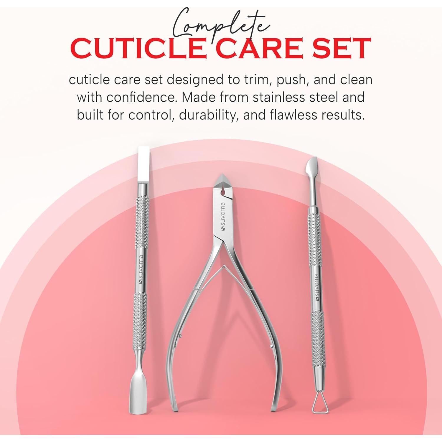 Juego de Cortadores de Cutícula Suvorna 5 en 1 Acero Inoxidable