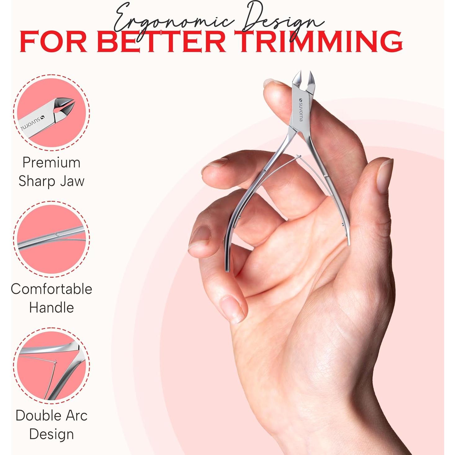 Juego de Cortadores de Cutícula Suvorna 5 en 1 Acero Inoxidable