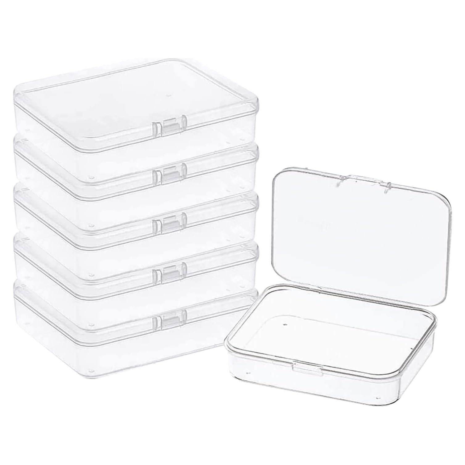 3 Cajas Rectangulares Transparentes Goiio para Almacenamiento