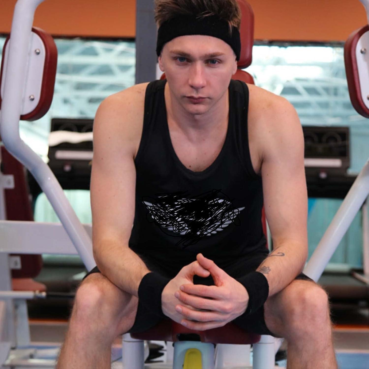 Muñequera Deportiva Magicorange 2 Pares Algodón 8x8cm Negra