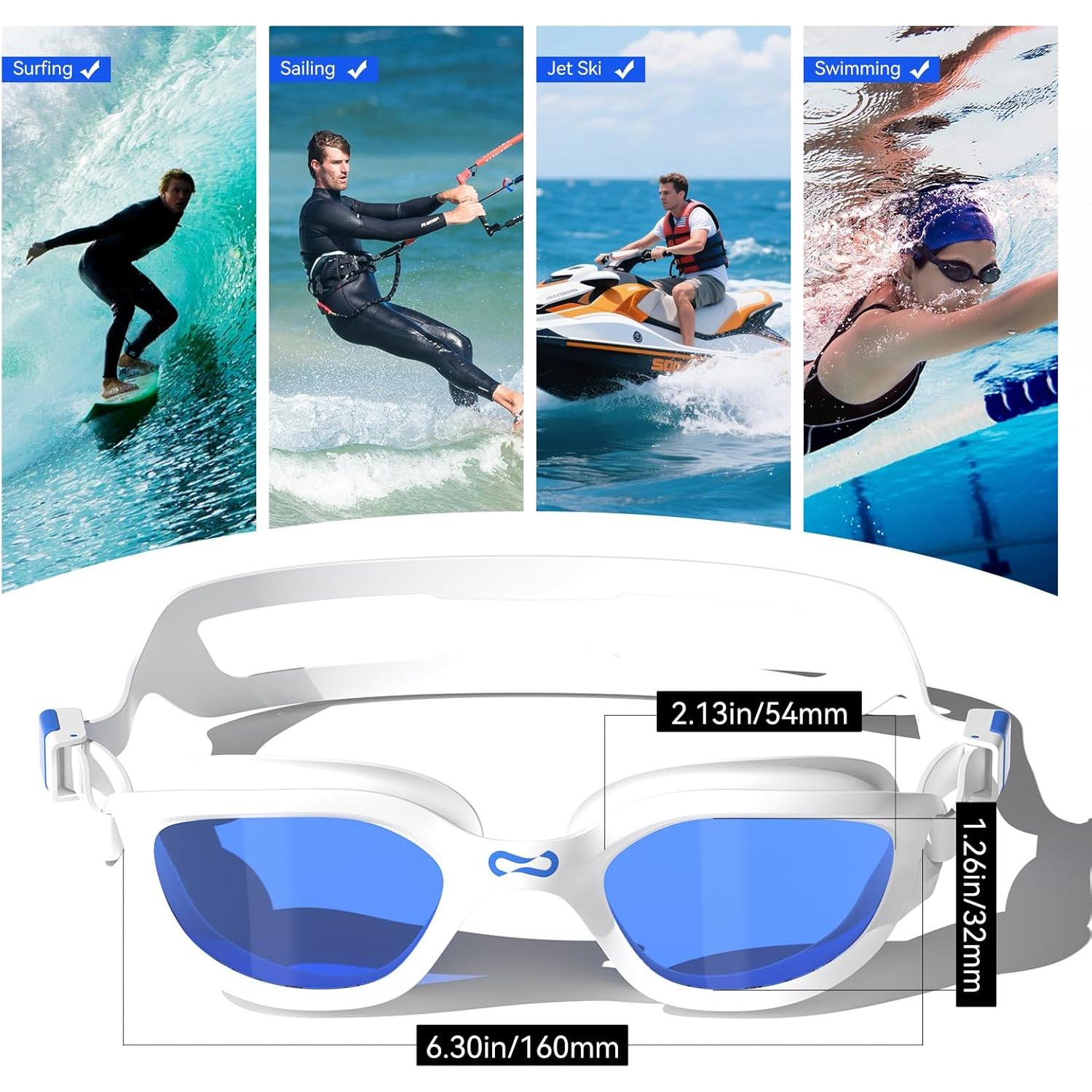 Gafas de natación COPOZZ para adultos con protección UV y antiempañante