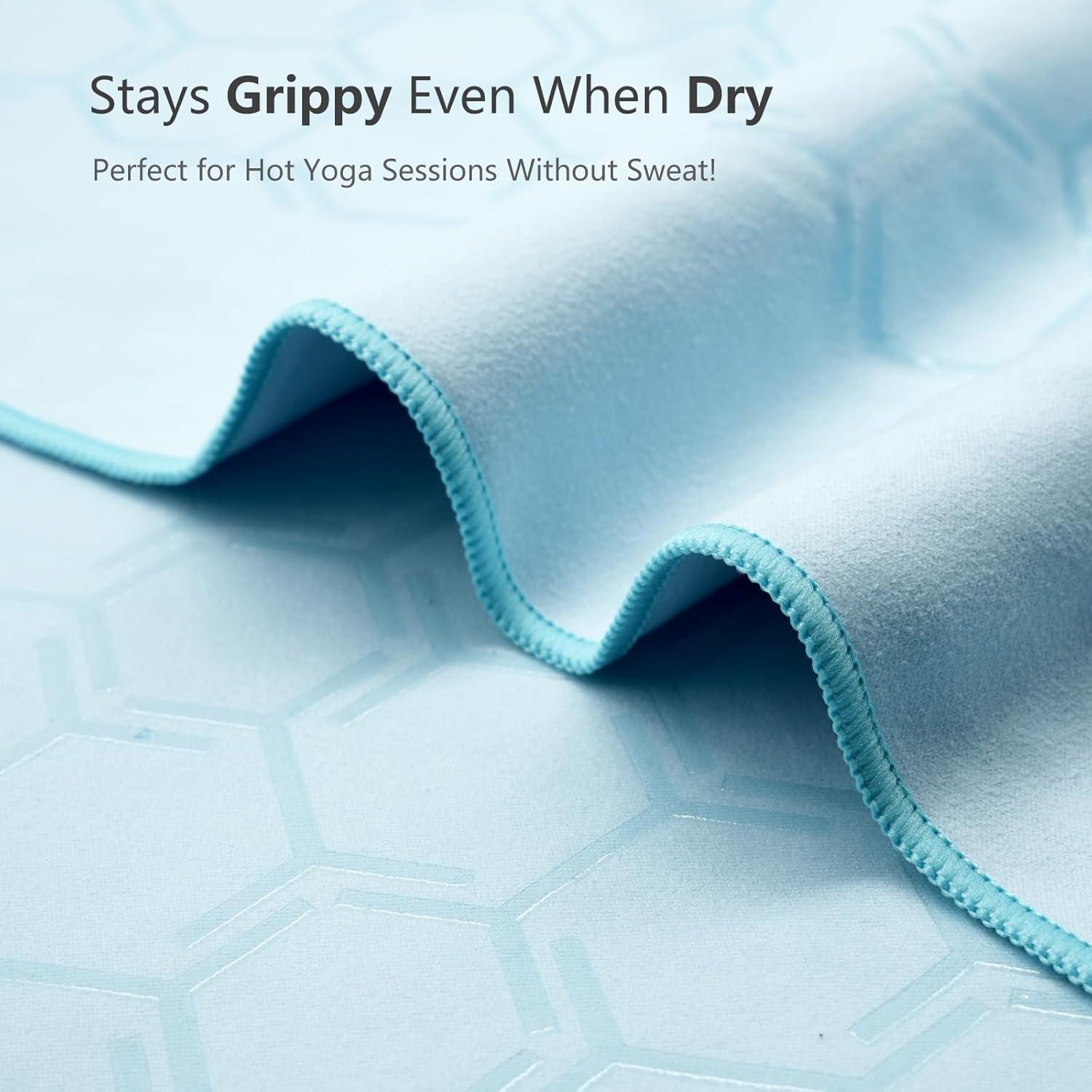 Toalla de Yoga Eunzel Microfibra Antideslizante 67x183cm Azul