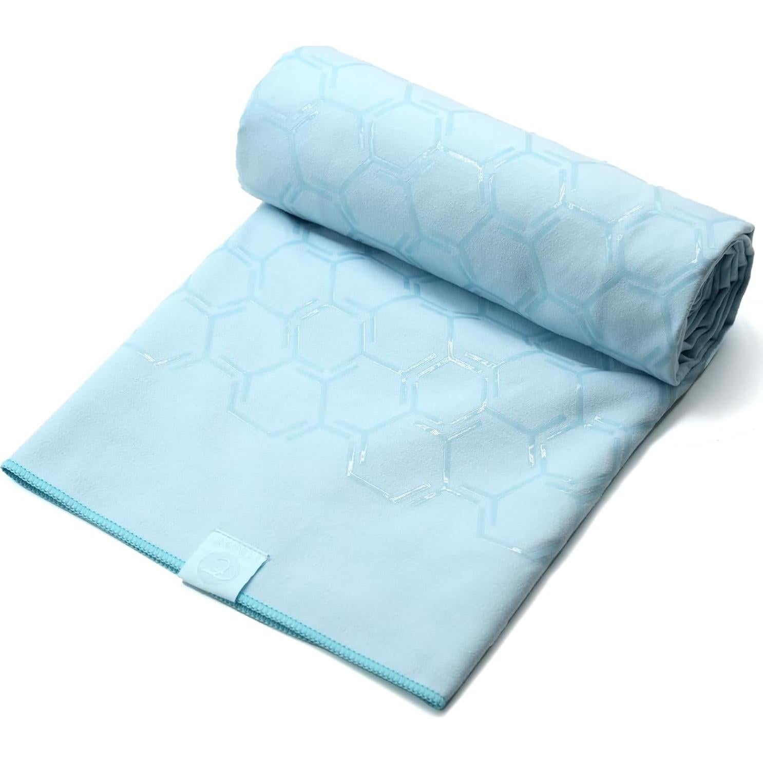 Toalla de Yoga Eunzel Microfibra Antideslizante 67x183cm Azul