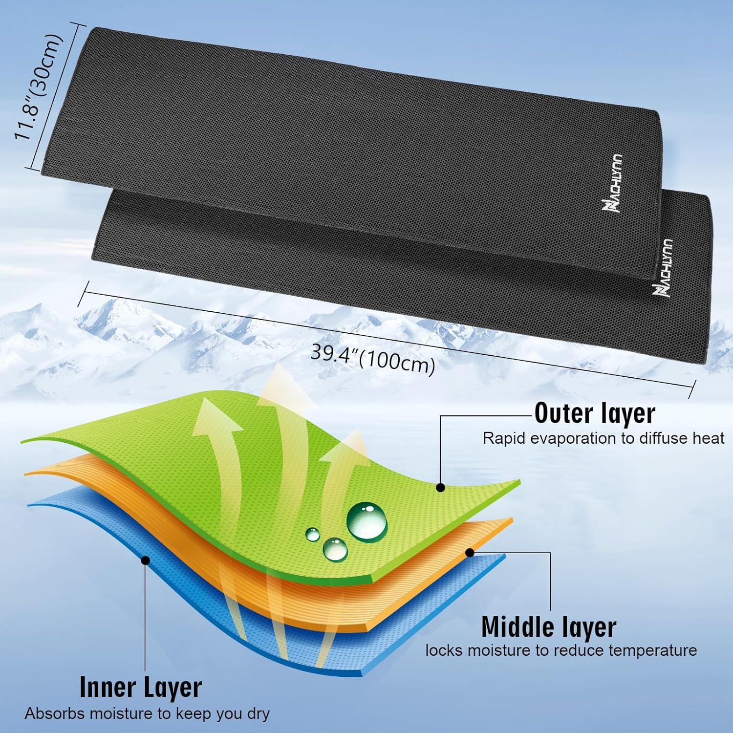 Toallas Refrigerantes NACHLYNN 2 Pcs 101.6x30.5cm Transpirables