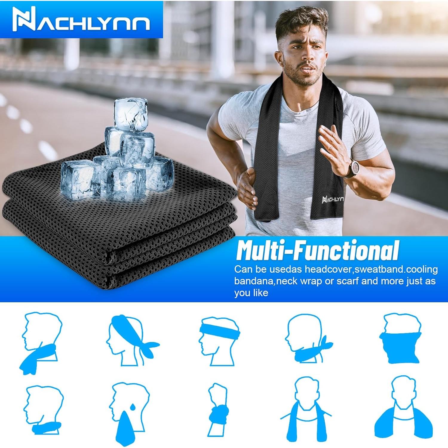 Toallas Refrigerantes NACHLYNN 2 Pcs 101.6x30.5cm Transpirables