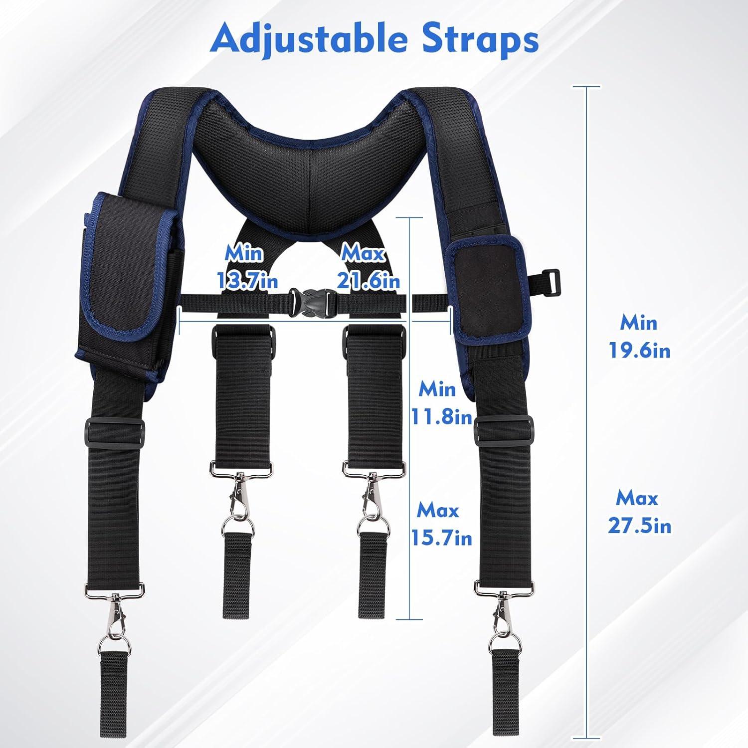 Suspenders Ajustables para Cinturón de Herramientas UMYLOV Negro