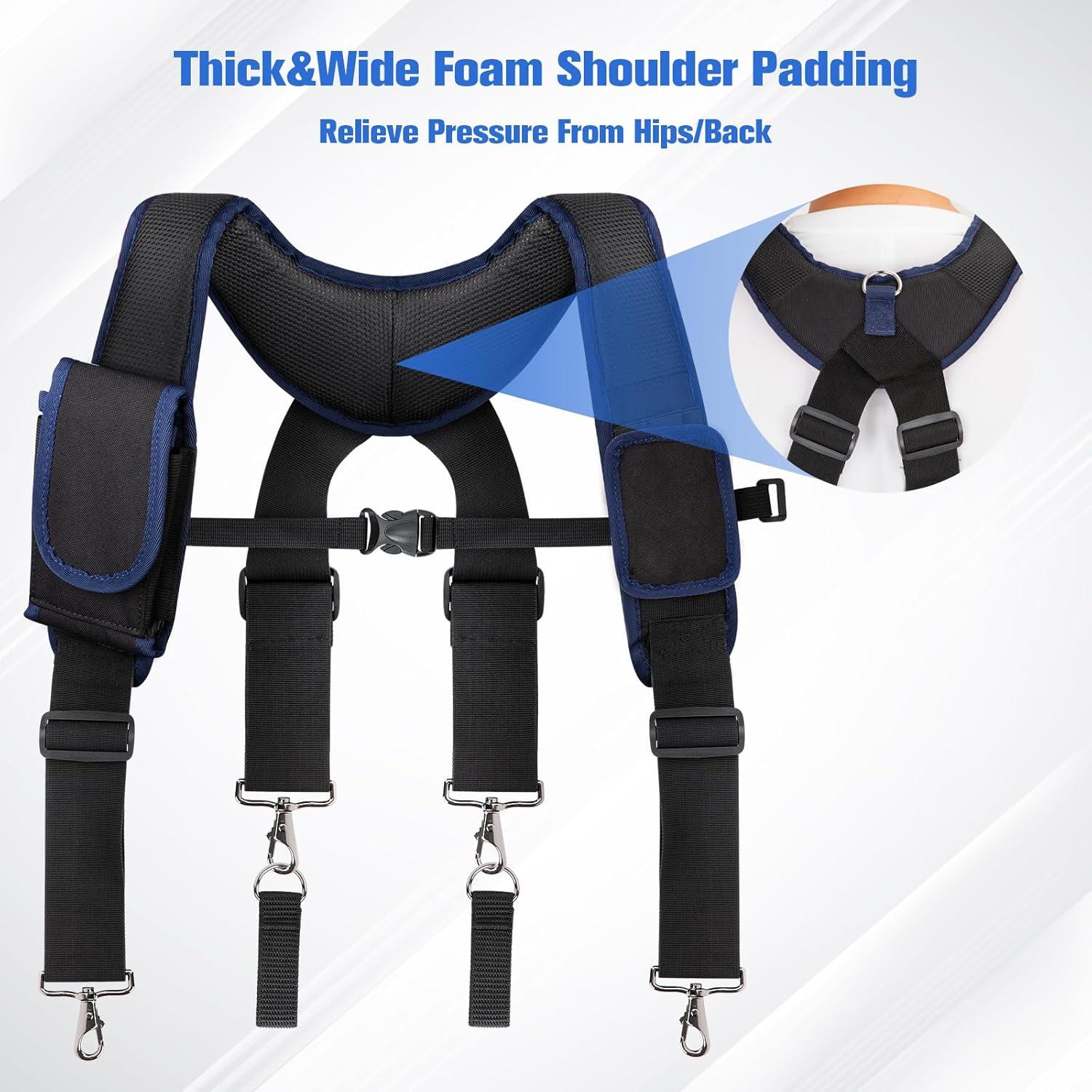 Suspenders Ajustables para Cinturón de Herramientas UMYLOV Negro