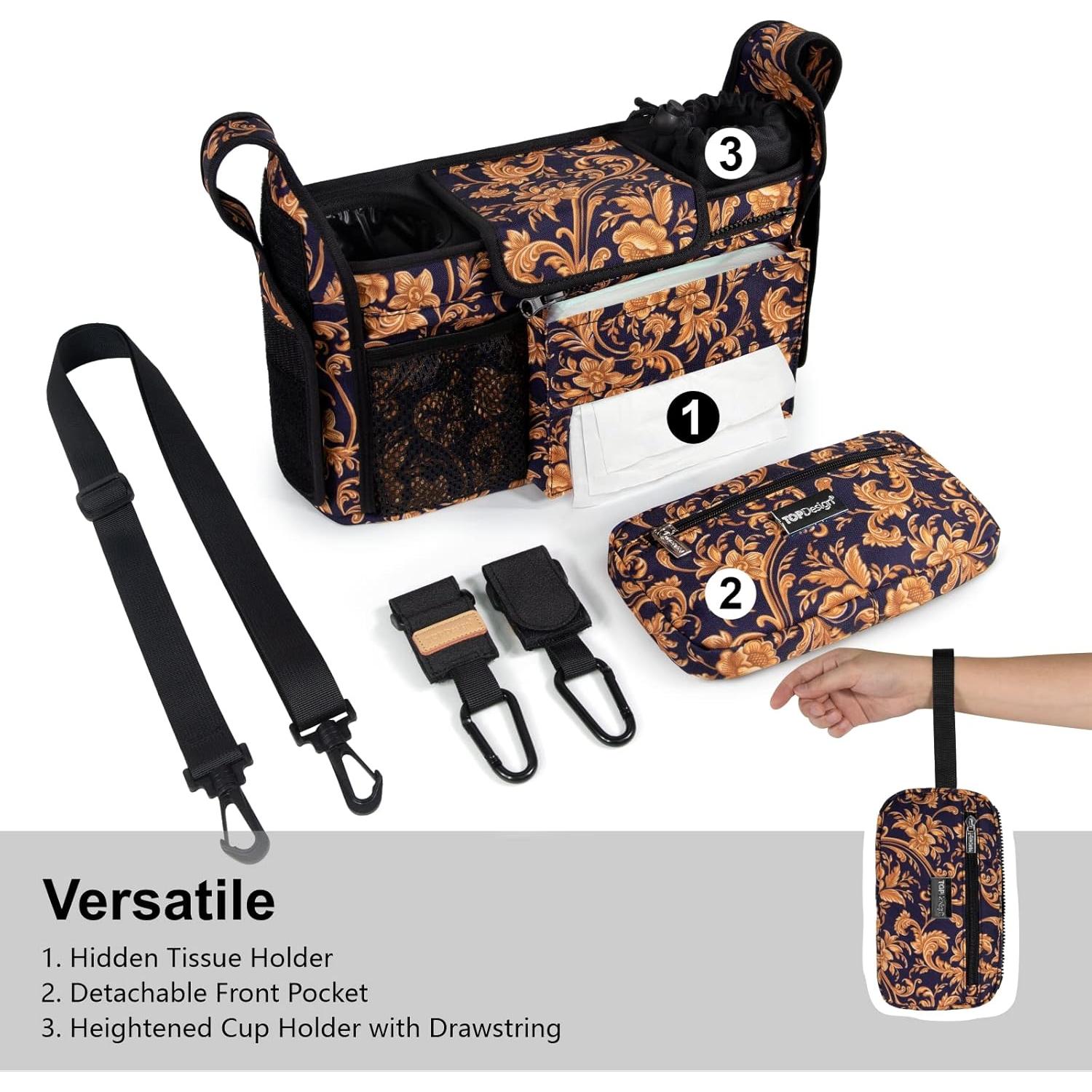 Organizador Universal para Cochecito TOPDesign - Oro Barroco