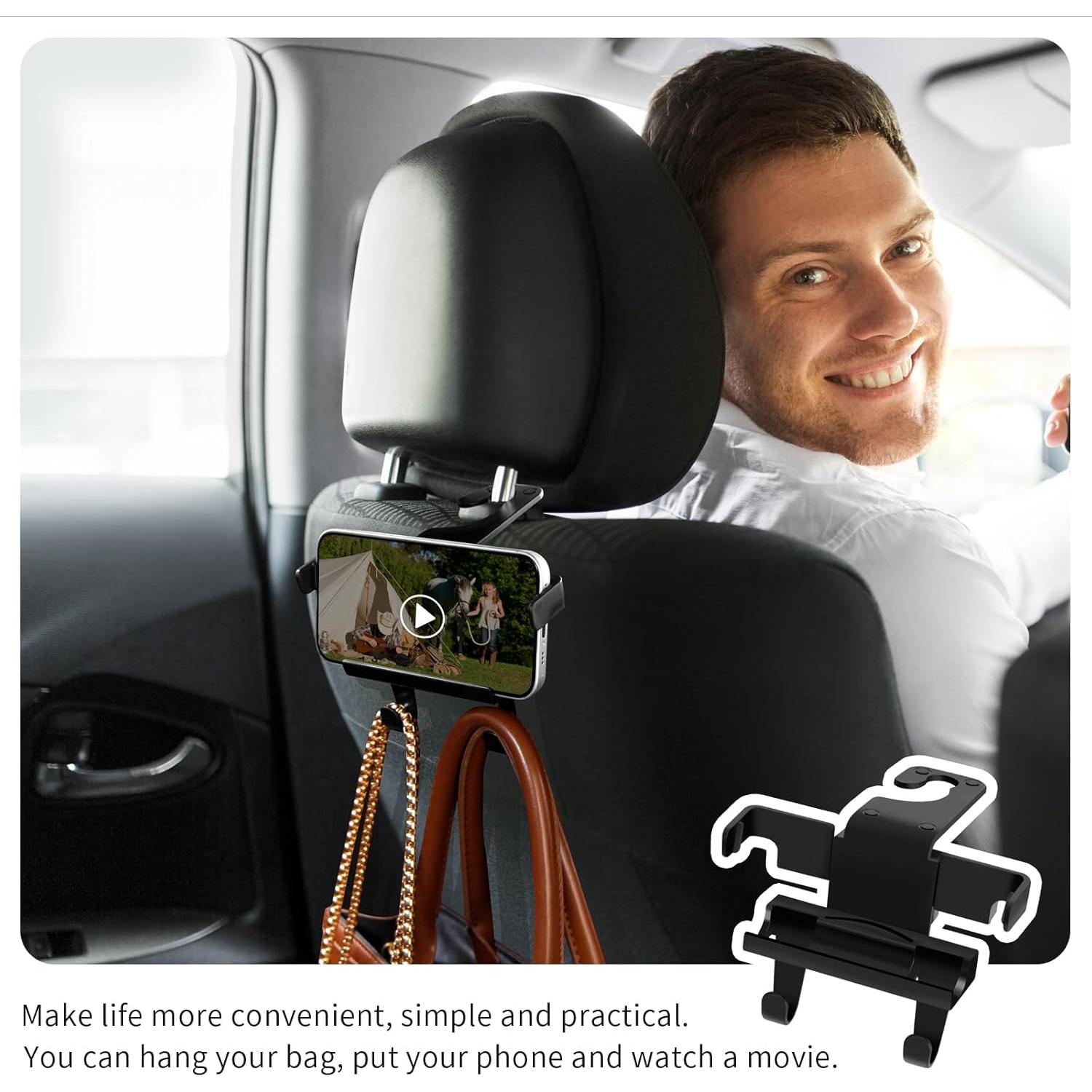 Gancho Oculto 2 en 1 SunlightXS para Reposacabezas de Coche