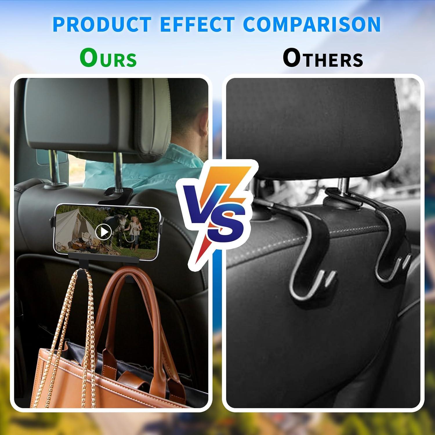 Gancho Oculto 2 en 1 SunlightXS para Reposacabezas de Coche