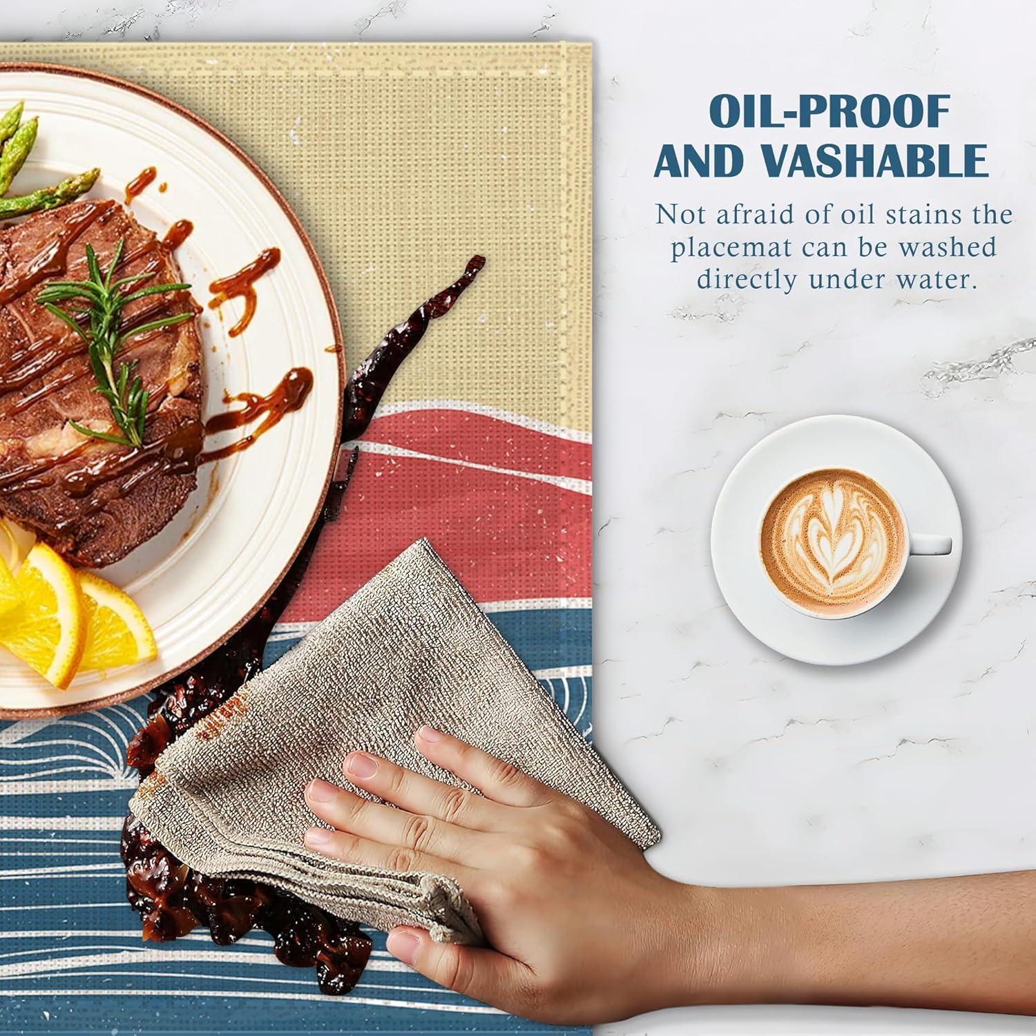 Juego de 4 Manteles Rectangulares IGPPDO Lino 30x45 cm