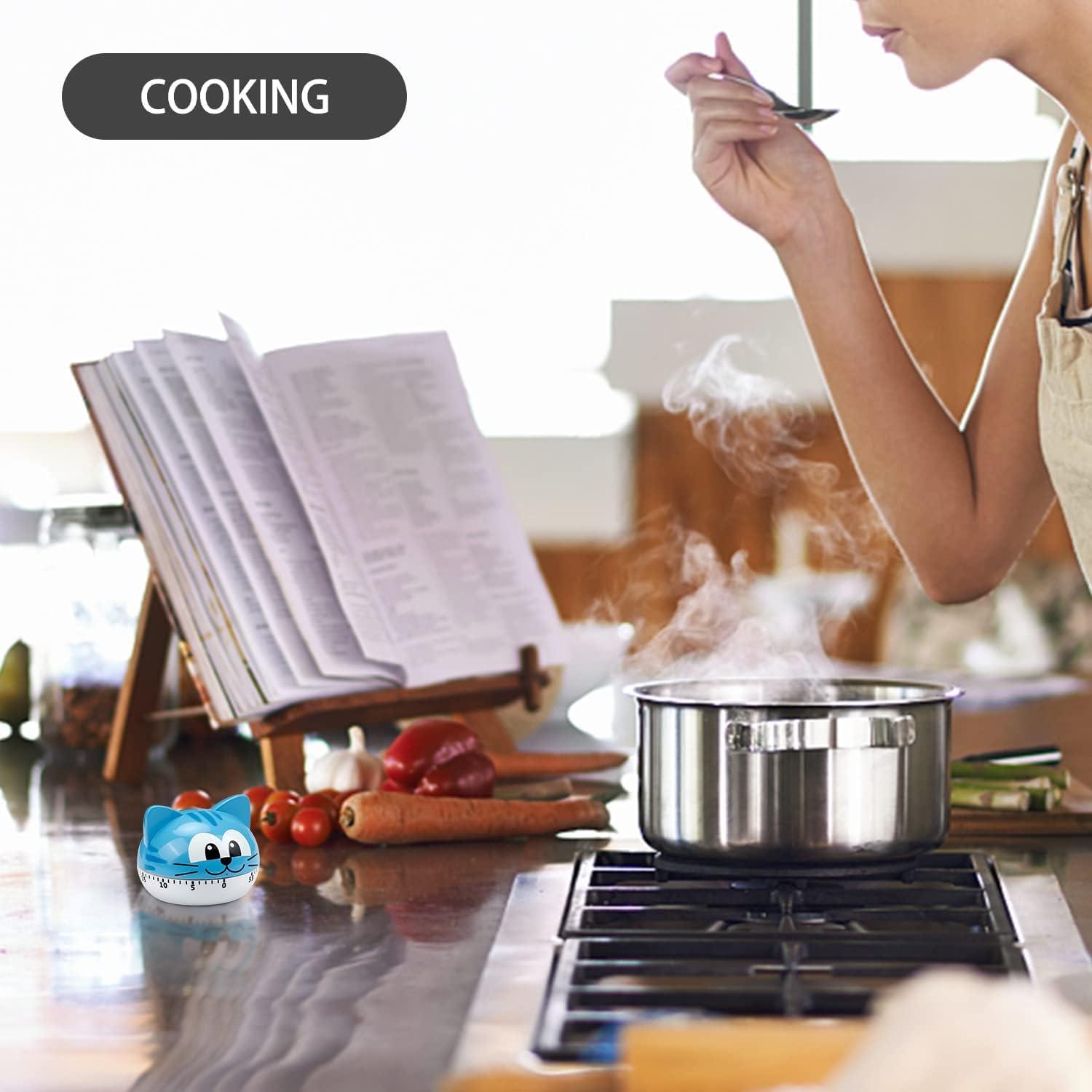 Temporizador de Cocina Mecánico AUDRWALL Gato Azul 90g