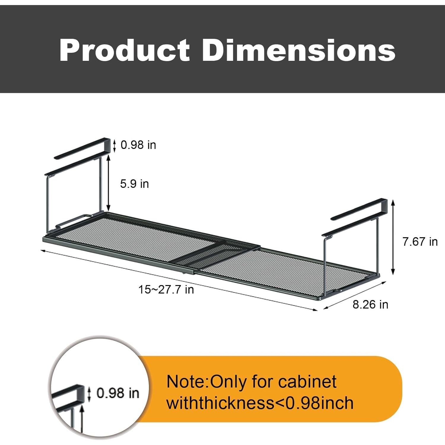 Organizador Bajo Estante FUCIHOMA Negro Expandible 38-70 cm