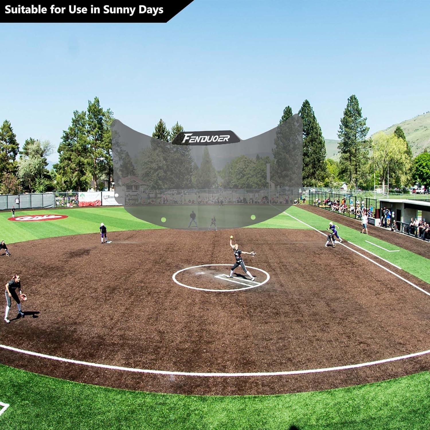 Visera de Softball Fenduoer SV-Negro con Clips y Protección UV