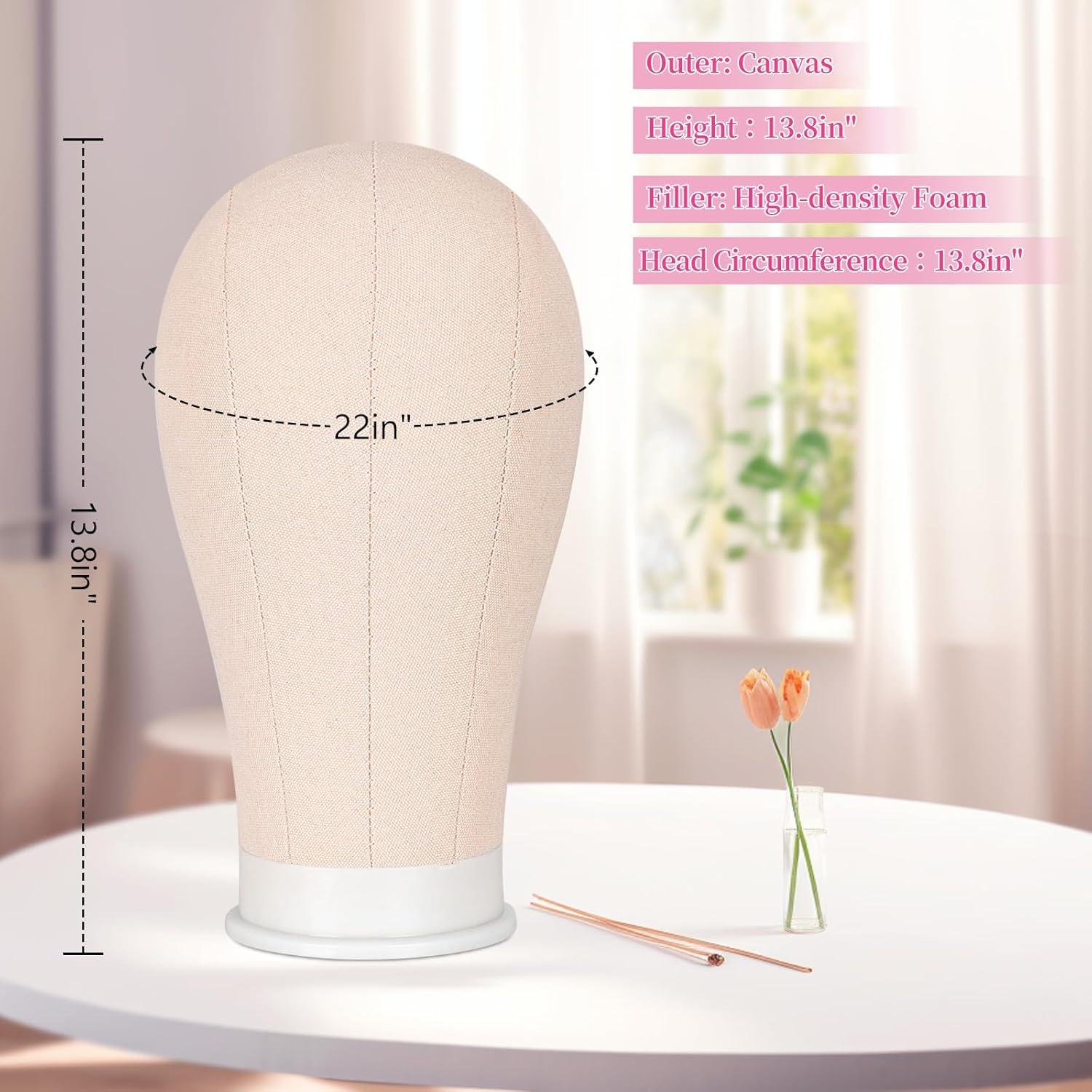 Soporte de Peluca con Trípode 1.6M y Cabeza de Lienzo 55.88cm