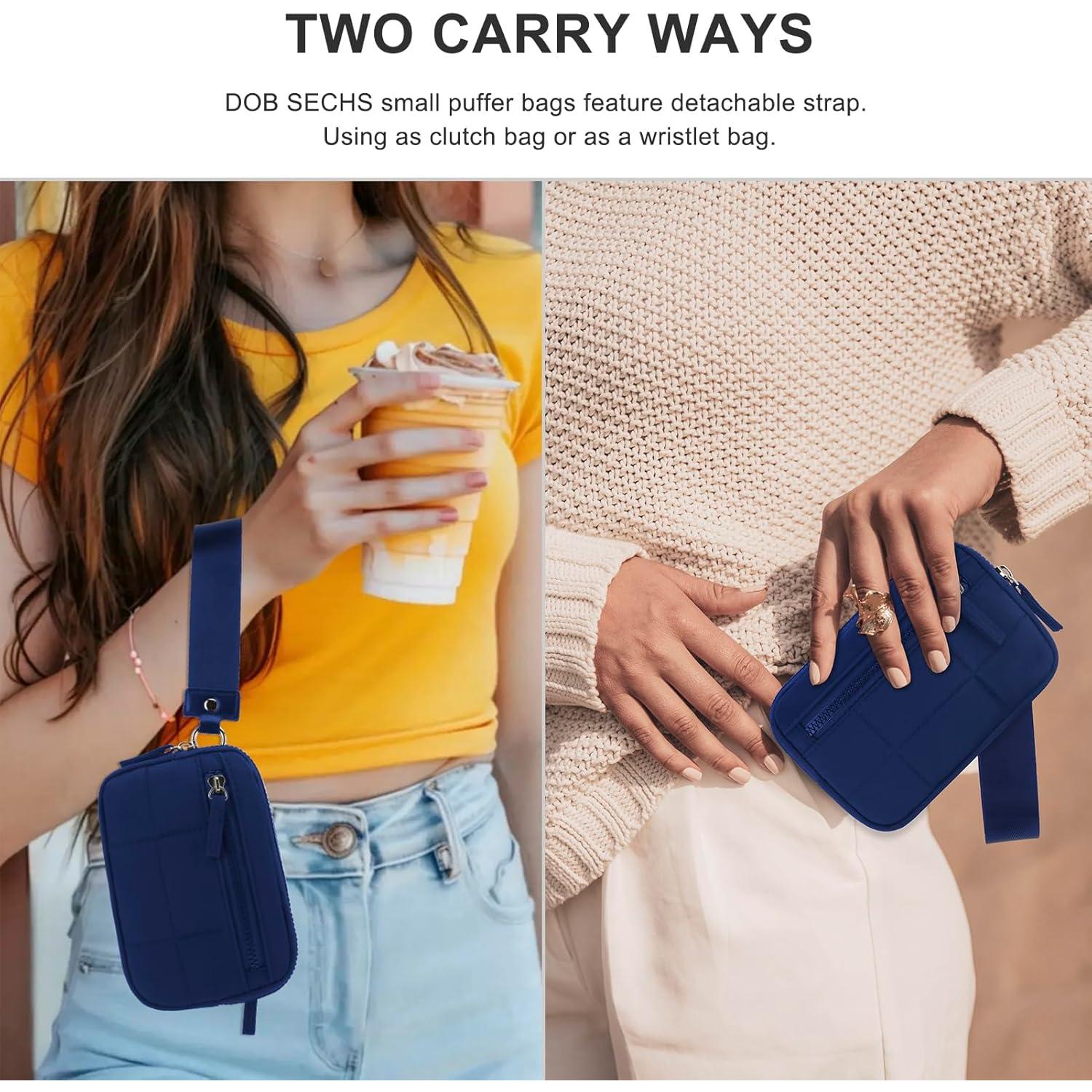 Cartera de Muñeca DOB SECHS Beige con Bloqueo RFID 17x3.5x11.5 cm