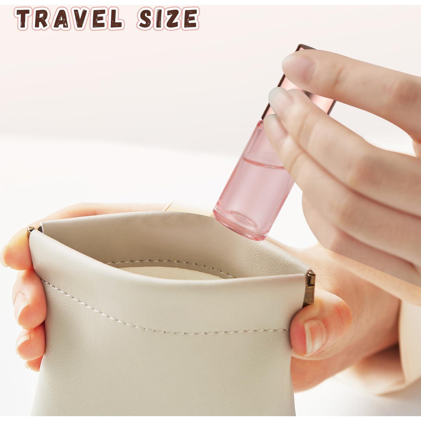 25 Botellas de Vidrio 5ml con Rodillo Mirrline Rosa