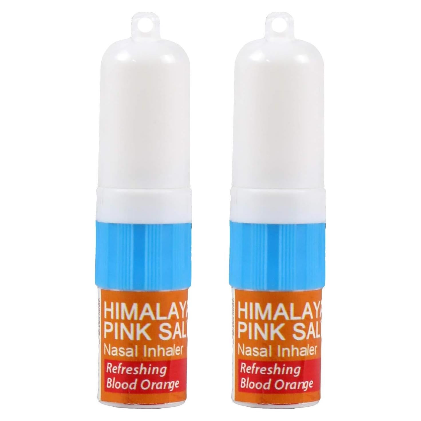 Inhalador Nasal de Sal Rosa WBM con Aceite Esencial Naranja Sanguina - 2 Unidades