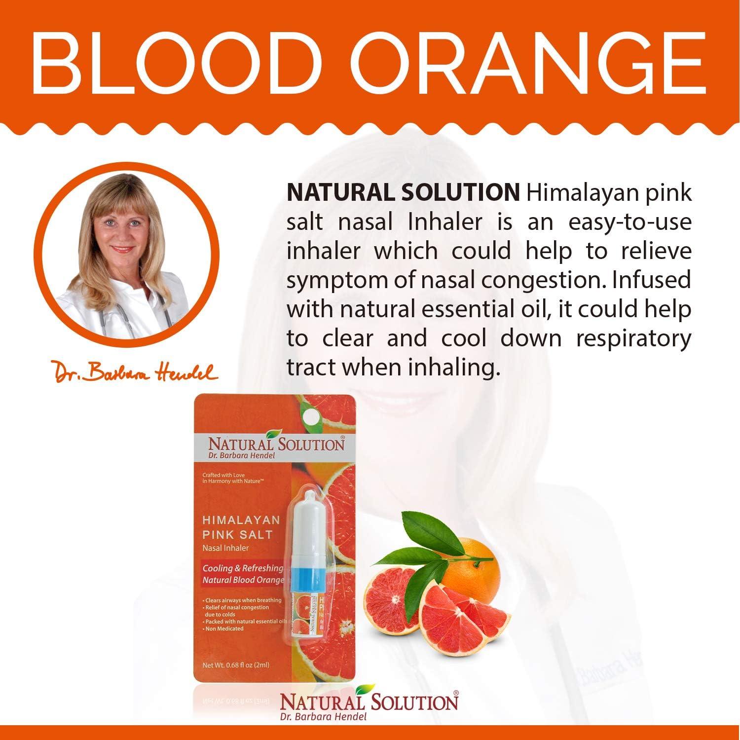 Inhalador Nasal de Sal Rosa WBM con Aceite Esencial Naranja Sanguina - 2 Unidades