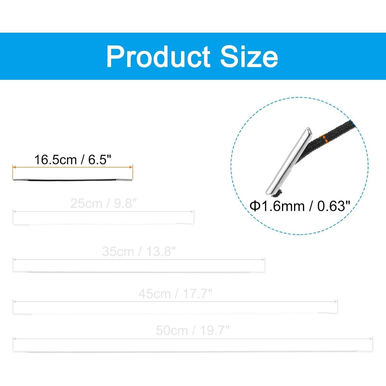 Cuerda Elástica con Púas PATIKIL 16.5cm 50 Pcs Negro