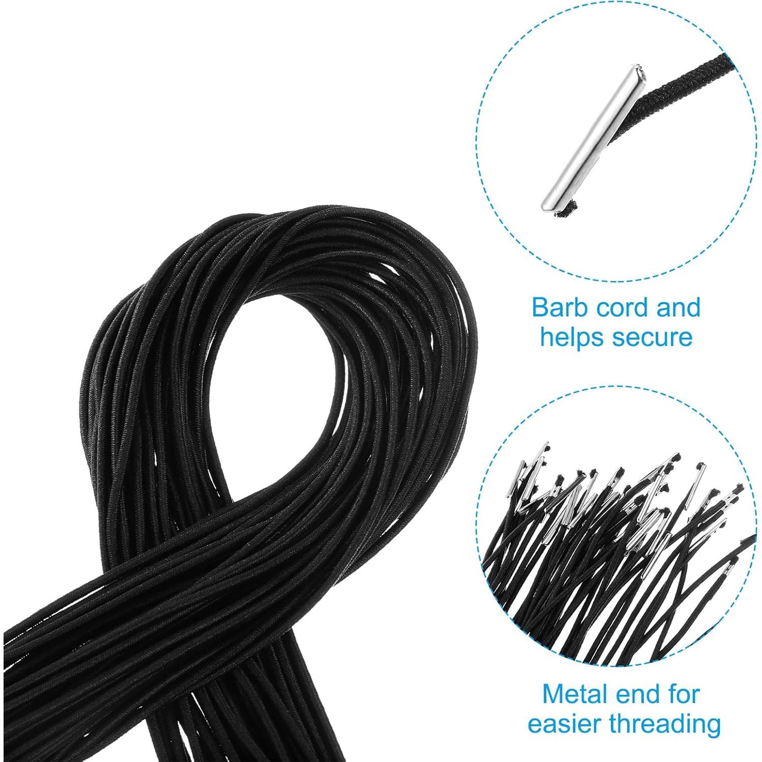 Cuerda Elástica con Púas PATIKIL 16.5cm 50 Pcs Negro