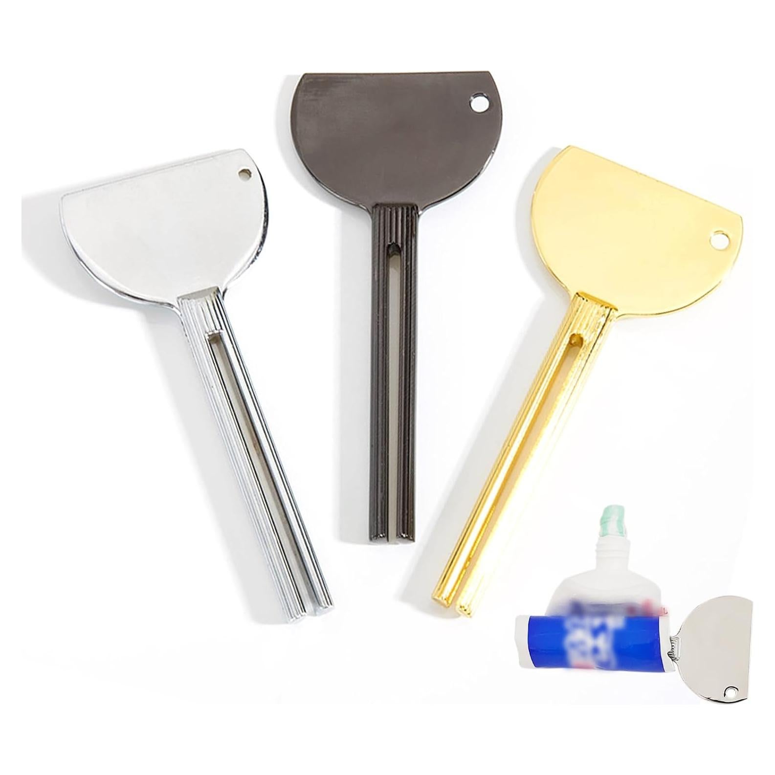 Exprimidores de Tubos de Acero Inoxidable HIQU - 3 Pcs