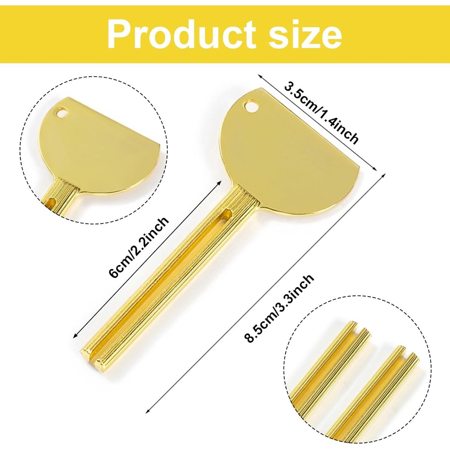 Exprimidores de Tubos de Acero Inoxidable HIQU - 3 Pcs