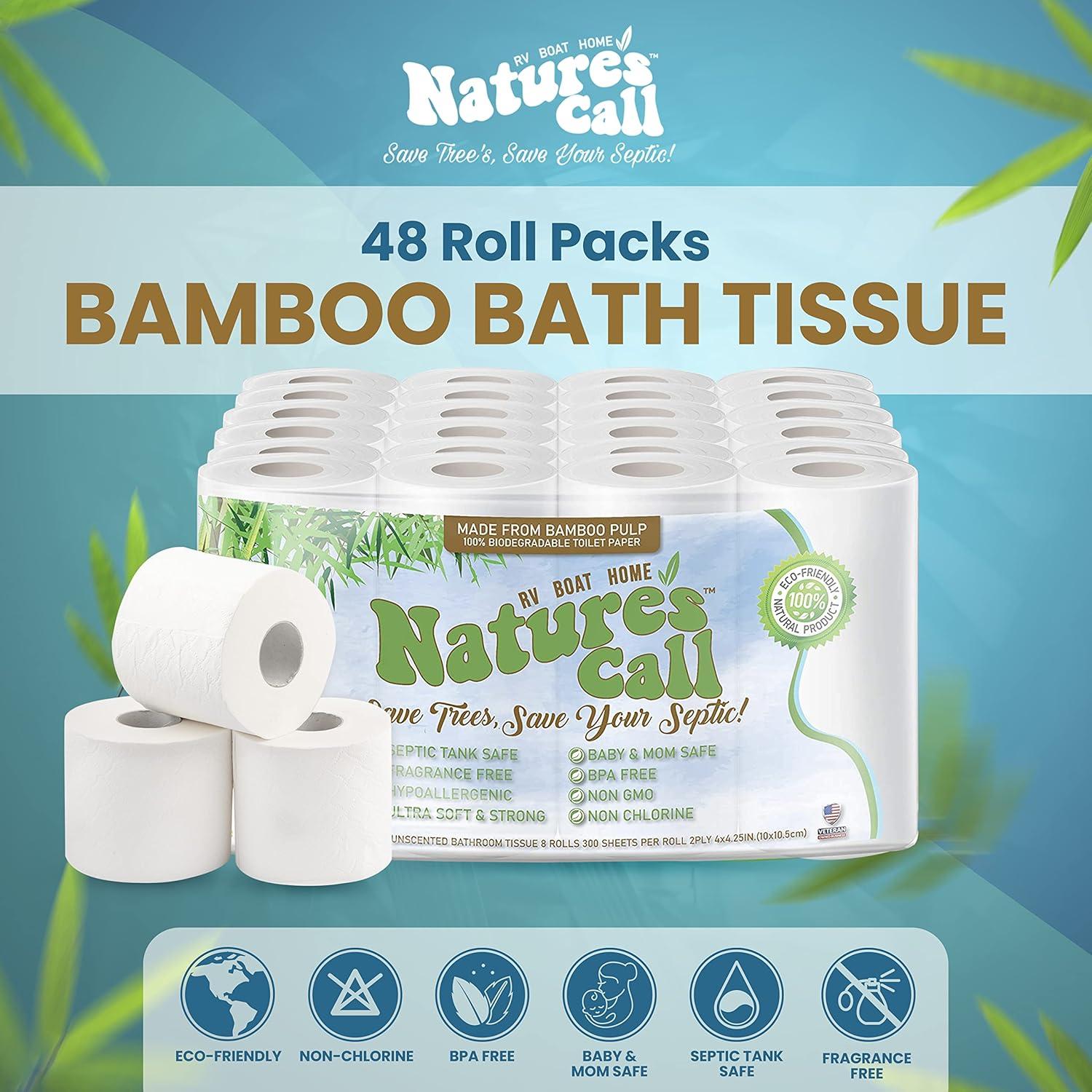 Papel Higiénico Nature's Call 48 Rollos 2 Capas Suave y Fuerte