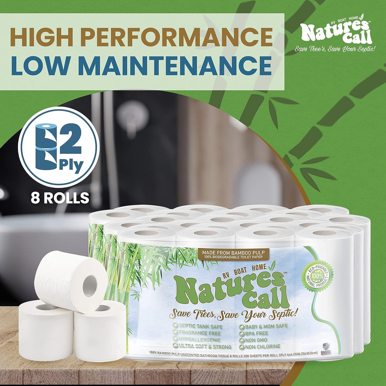 Papel Higiénico Nature's Call 48 Rollos 2 Capas Suave y Fuerte