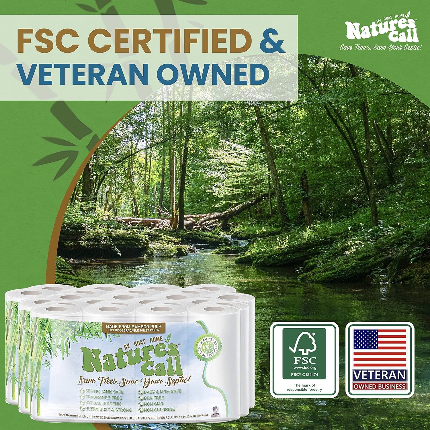 Papel Higiénico Nature's Call 48 Rollos 2 Capas Suave y Fuerte