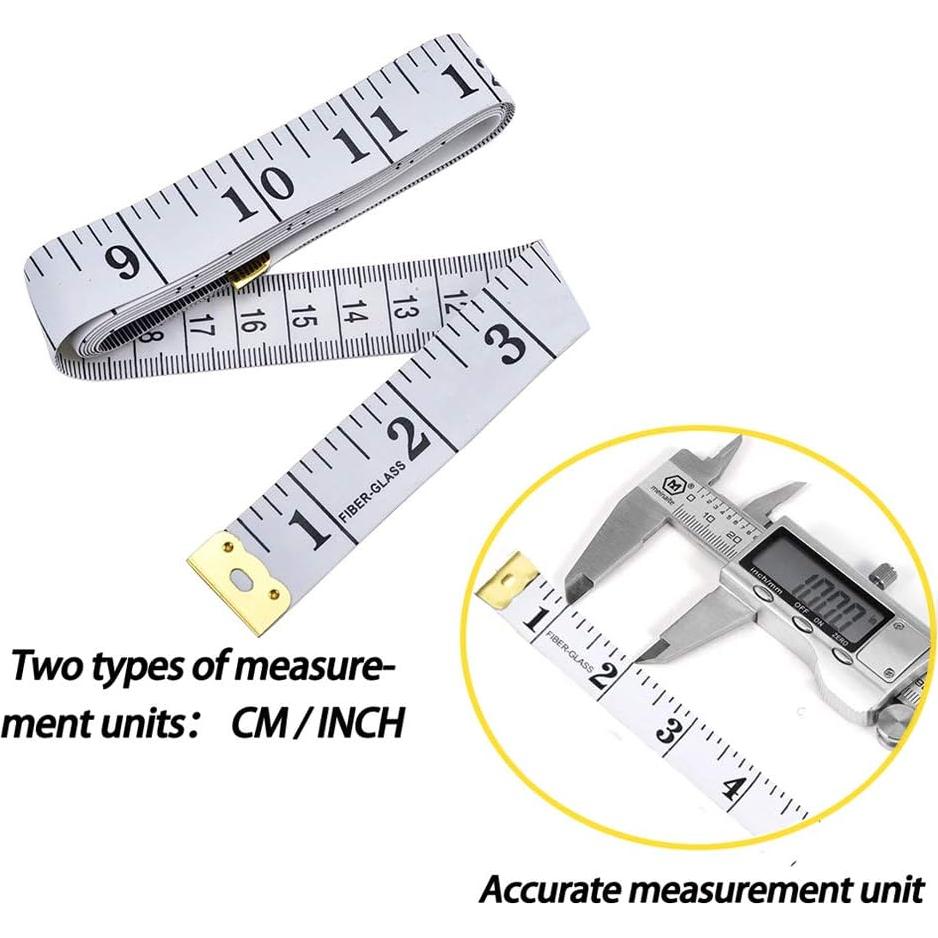 Cinta Métrica Suave SumVibe 200cm Paquete de 3 Blancas