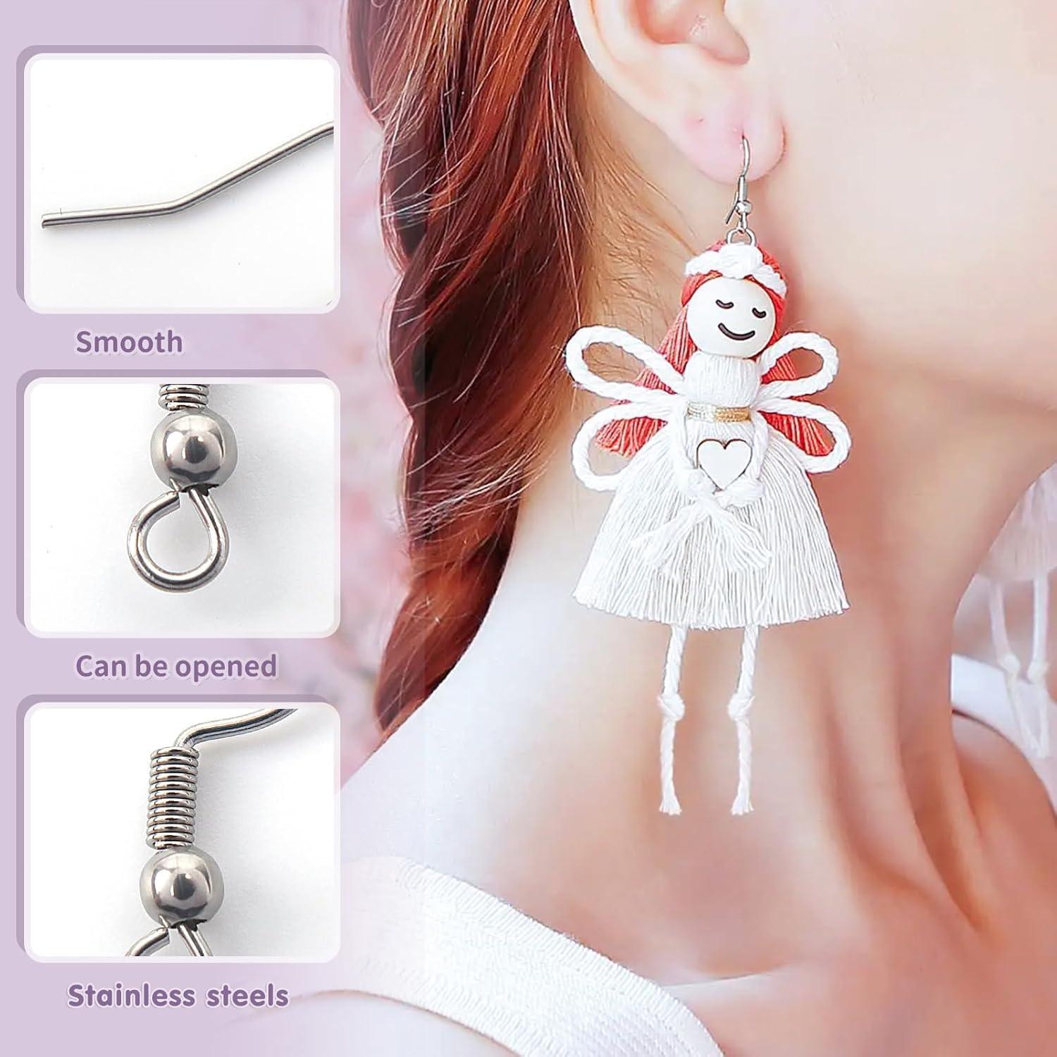 Kit de Ganchos de Aretes TOAOB 300pcs Acero Inoxidable Plata