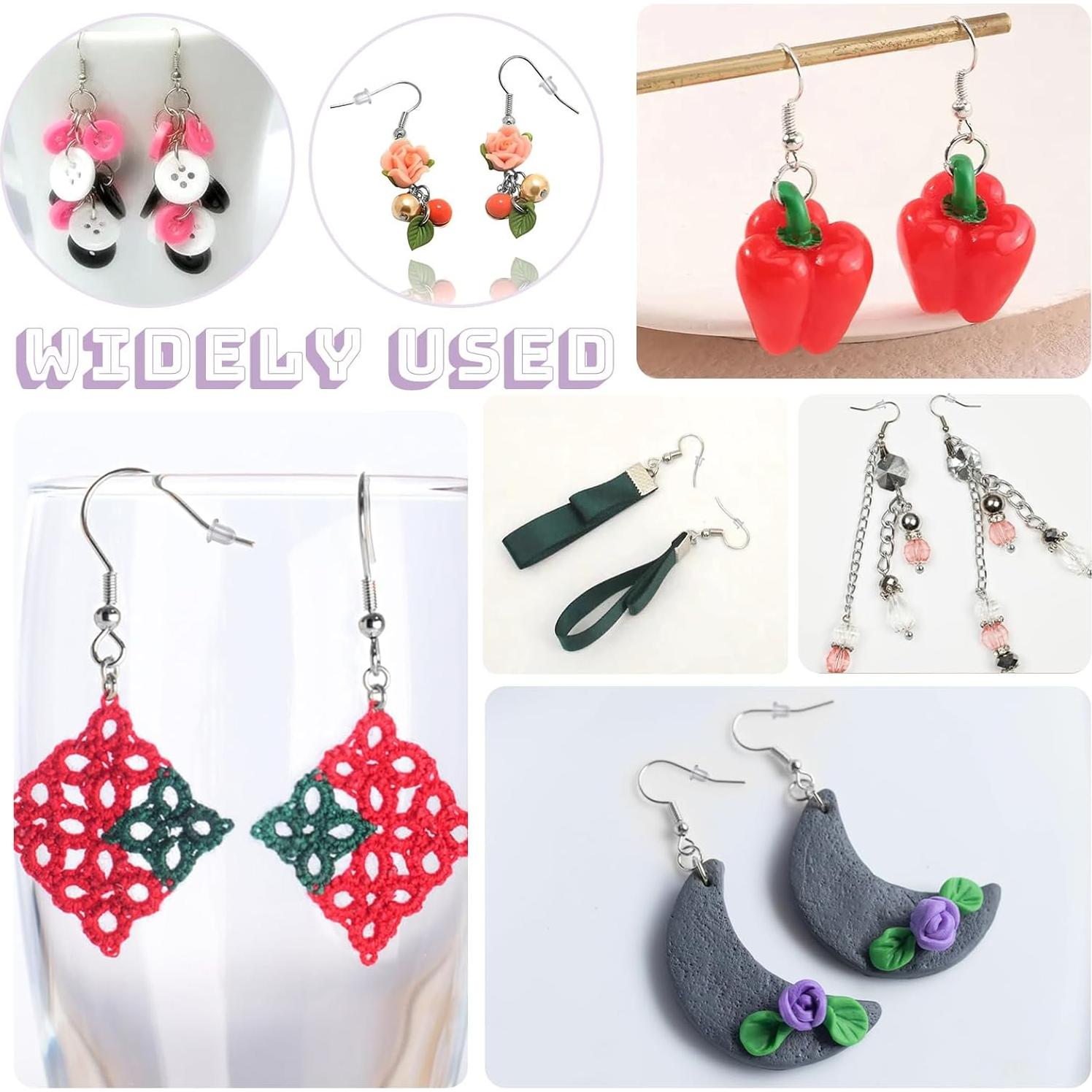 Kit de Ganchos de Aretes TOAOB 300pcs Acero Inoxidable Plata