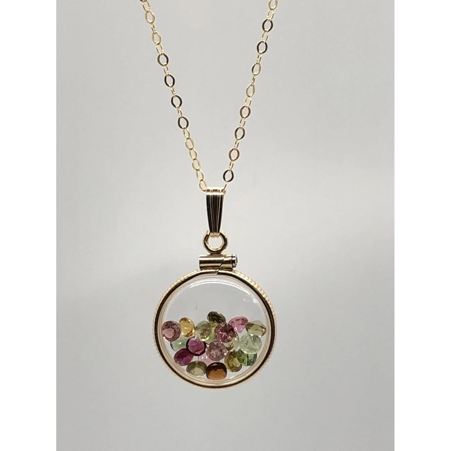 Locket vacío 18mm oro 14k hecho a mano con destornillador gratis