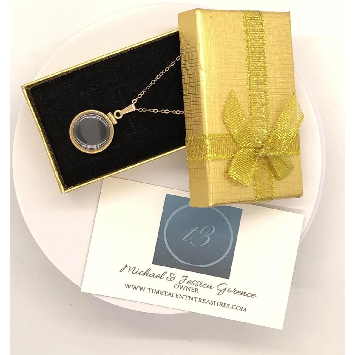 Locket vacío 18mm oro 14k hecho a mano con destornillador gratis