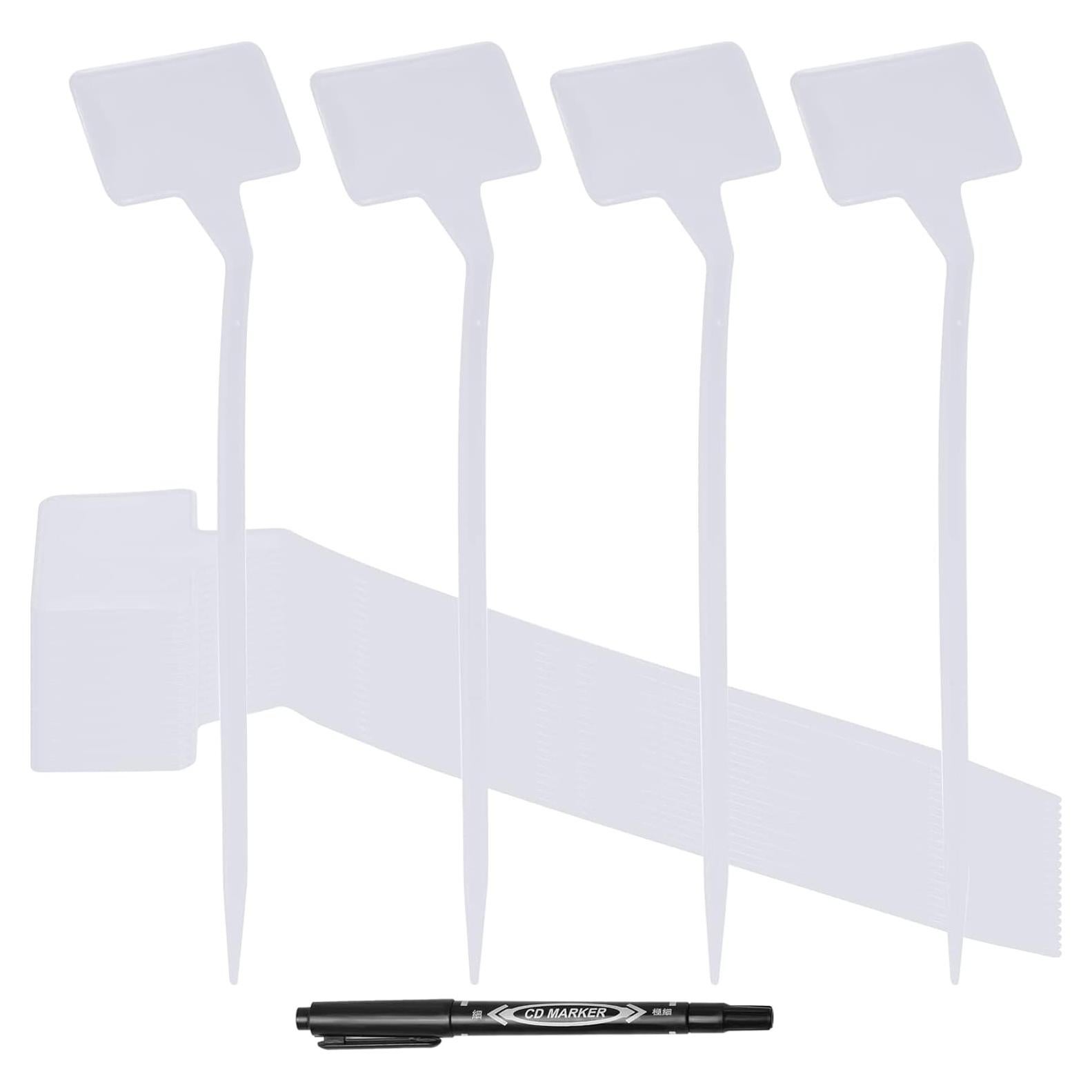 Etiquetas de Planta HOVEOX 24 Pcs Plástico Blanco 30.48 cm