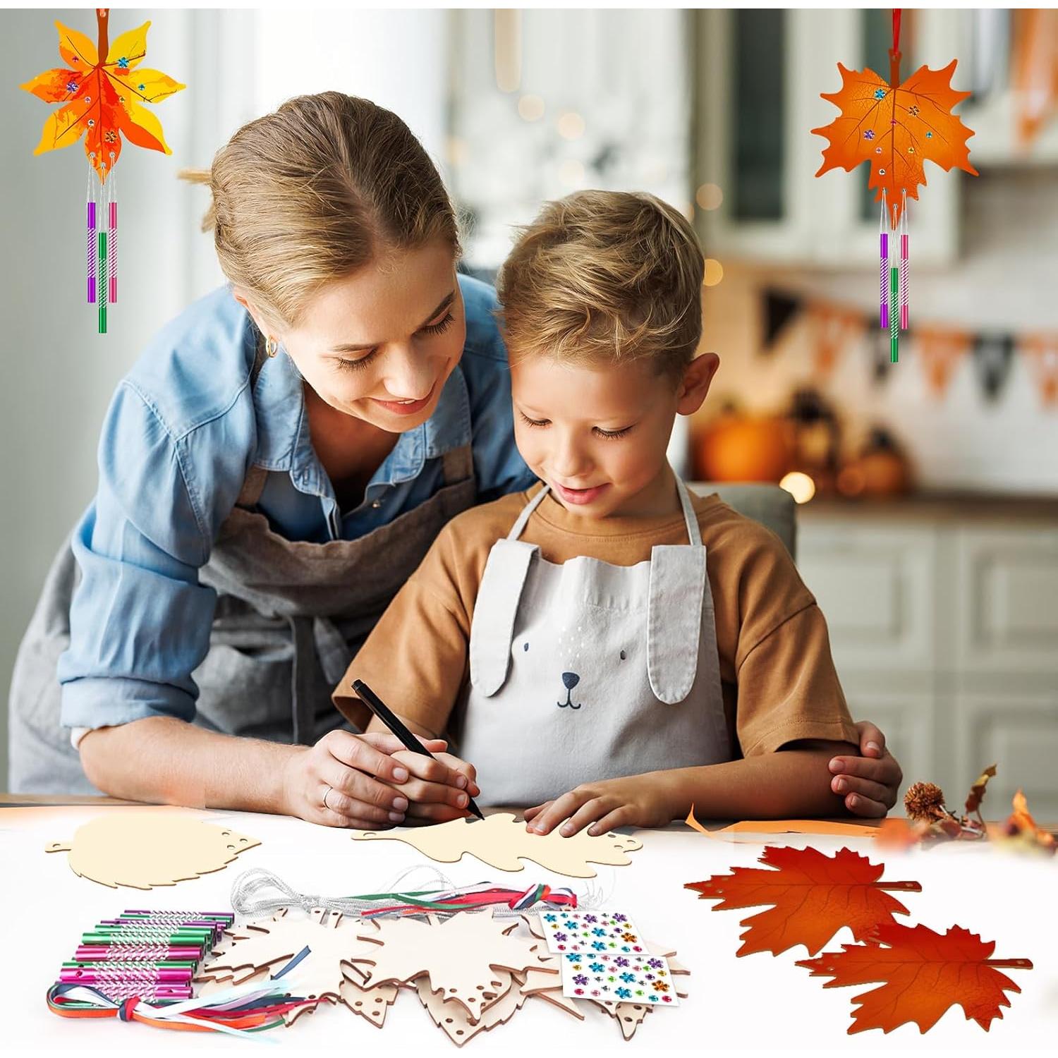 Kit de Campana de Viento de Madera Sealmic Otoño 27 Tubos