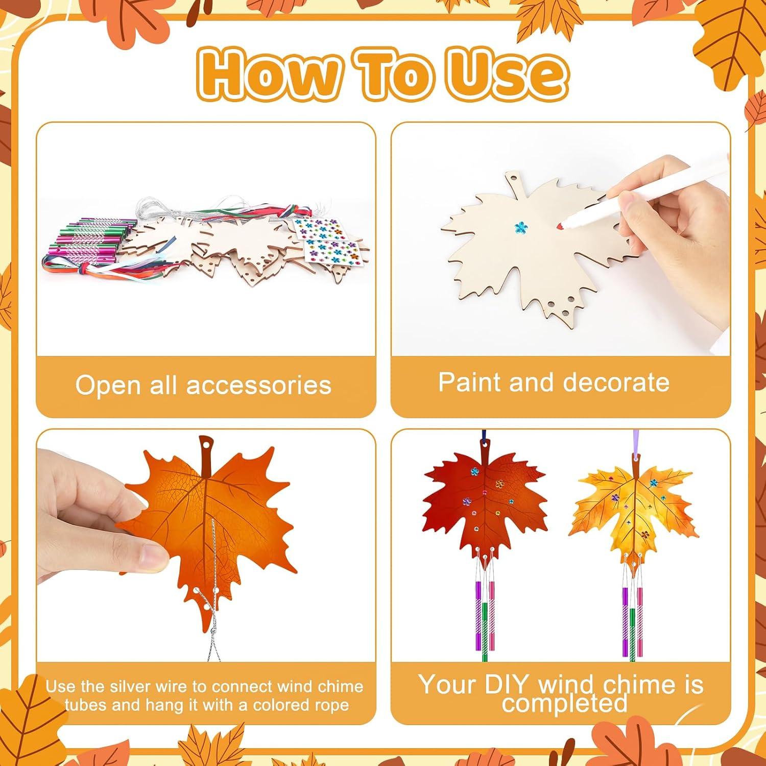 Kit de Campana de Viento de Madera Sealmic Otoño 27 Tubos