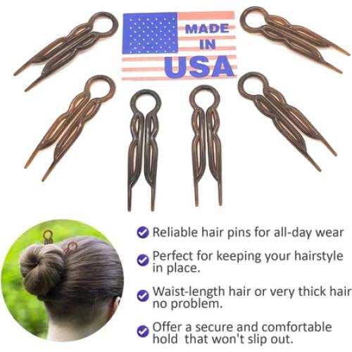 Horquillas mágicas para el cabello Good Hair Days - Negro, 10 unidades