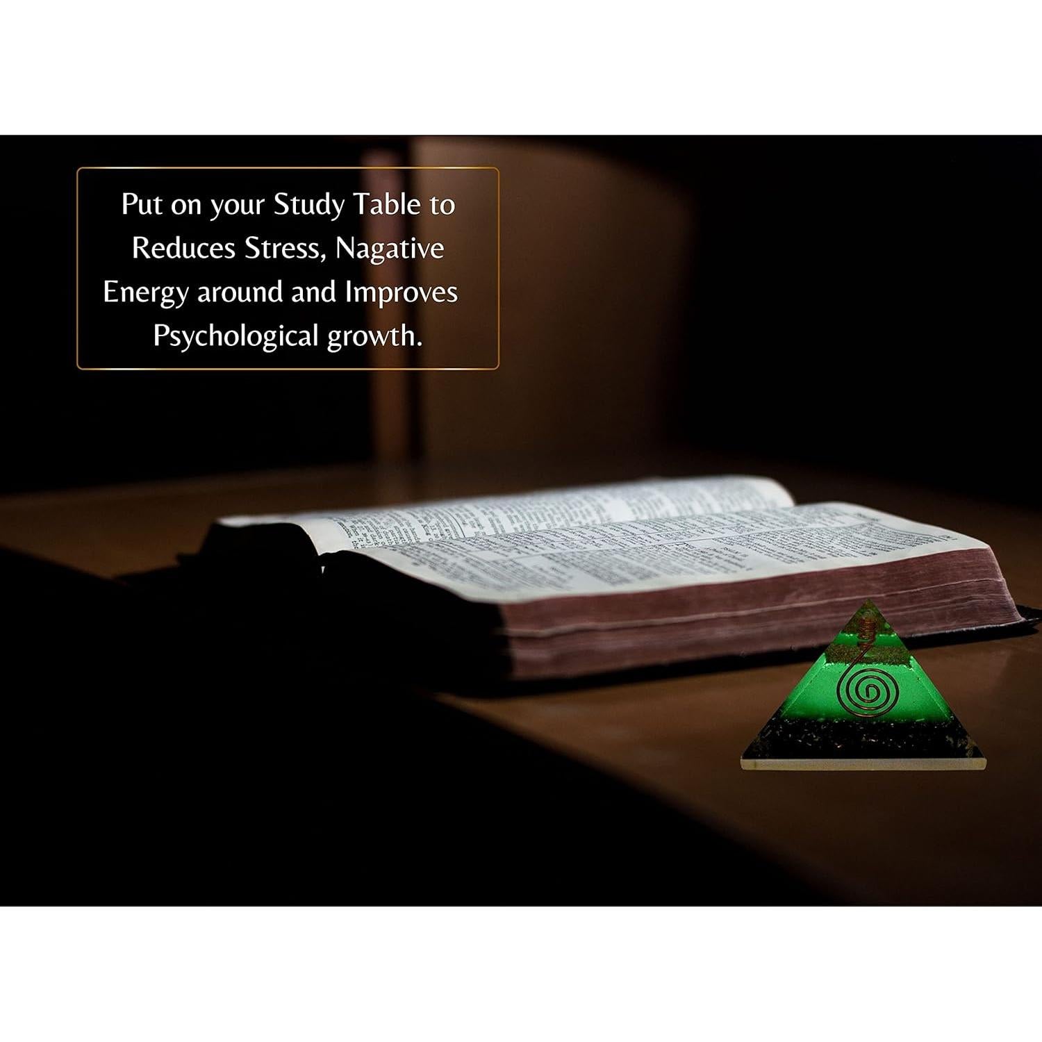 Pirámide de Orgón Amatista 7x7 cm - Cristal Brilla en Oscuridad