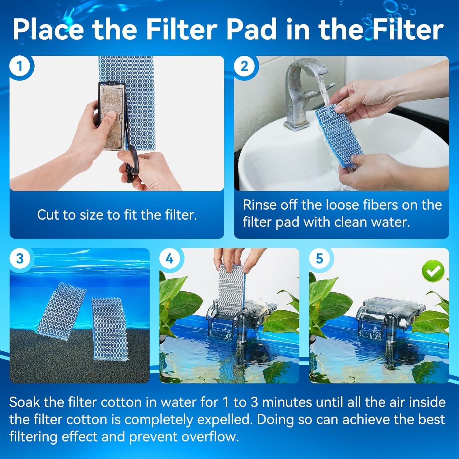 Esponja de Filtro de Acuario Borlech 40x30cm 2 Paquetes